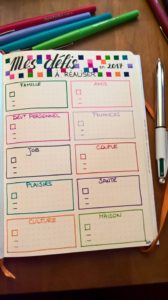 les usages semaine bujo