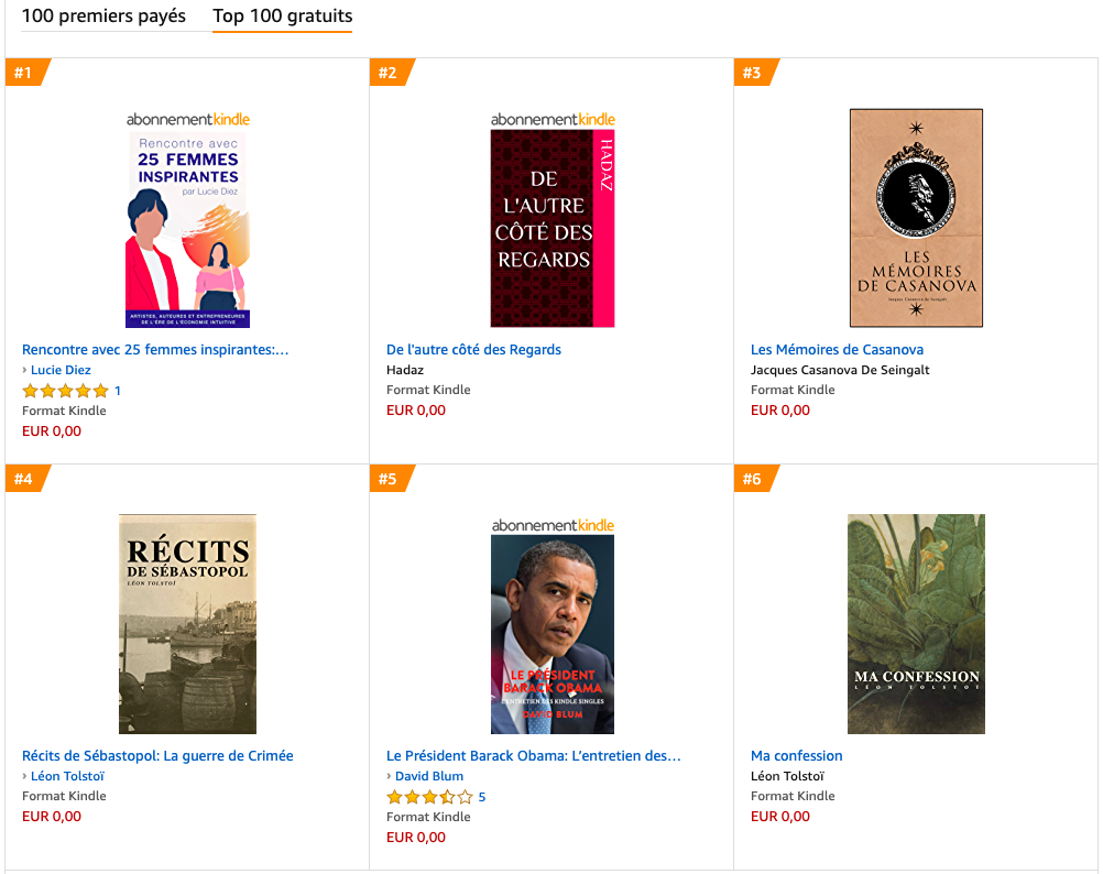 n°1 ventes amazon obama